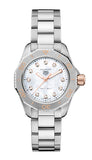 Buy Shop Tag Heuer Aquaracer Professional 200 Quartz Diamonds White Dial Silver Steel Strap Watch for Women - WBP1450.BA0622 USA Online
