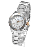 Buy Shop Tag Heuer Aquaracer Professional 200 Quartz Diamonds White Dial Silver Steel Strap Watch for Women - WBP1450.BA0622 USA Online