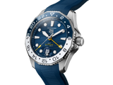 Buy Shop Tag Heuer Aquaracer Professional 300 GMT Automatic Blue Dial Blue Rubber Strap Watch for Men - WBP2010.FT6198 USA Online