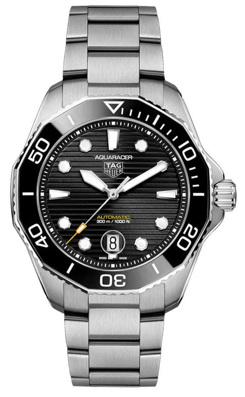 Buy Shop Tag Heuer Aquaracer Professional 300 Automatic Black Dial Silver Steel Strap Watch for Men - WBP201A.BA0632 USA Online