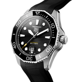 Buy Shop Tag Heuer Aquaracer Professional 300 Automatic Black Dial Black Rubber Strap Watch for Men - WBP201A.FT6197 USA Online