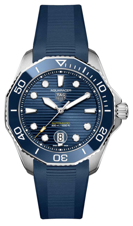 Buy Shop Tag Heuer Aquaracer Professional 300 Automatic Blue Dial Blue Rubber Strap Watch for Men - WBP201B.FT6198 USA Online
