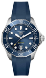 Buy Shop Tag Heuer Aquaracer Professional 300 Automatic Blue Dial Blue Rubber Strap Watch for Men - WBP201B.FT6198 USA Online