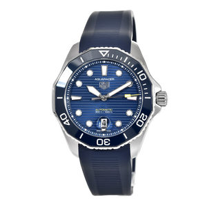Buy Shop Tag Heuer Aquaracer Professional 300 Automatic Blue Dial Blue Rubber Strap Watch for Men - WBP201B.FT6198 USA Online