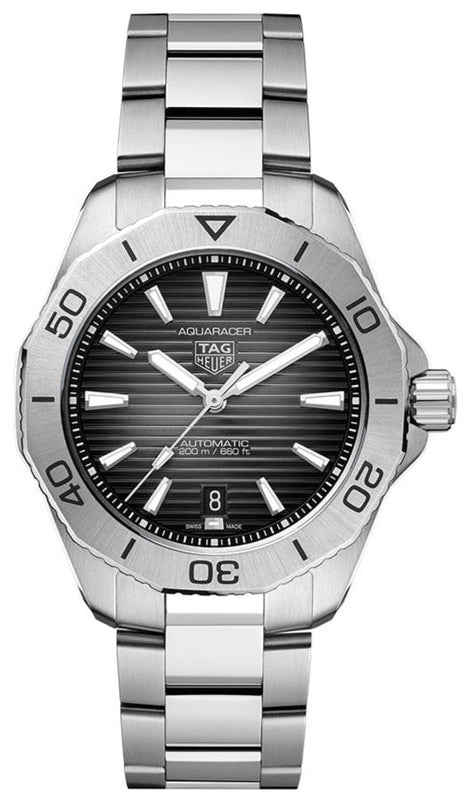 Buy Shop Tag Heuer Aquaracer Professional 200 Automatic Black Dial Silver Steel Strap Watch for Men - WBP2110.BA0627 USA Online