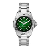 Buy Shop Tag Heuer Aquaracer Professional 200 Automatic Green Dial Silver Steel Strap Watch for Men - WBP2115.BA0627 USA Online
