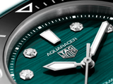 Buy Shop Tag Heuer Aquaracer Professional 300 Automatic Diamonds Green Dial Green Rubber Strap Watch for Women - WBP231G.FT6226 USA Online