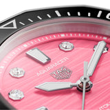 Buy Shop Tag Heuer Aquaracer Professional 300 Automatic Diamonds Pink Dial Silver Steel Strap Watch for Women - WBP231J.BA0618 USA Online
