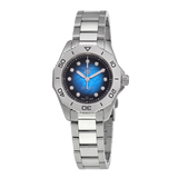 Buy Shop Tag Heuer Aquaracer Professional 200 Automatic Diamond Blue Dial Silver Steel Strap Watch for Women - WBP2411.BA0622 USA Online