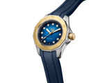 Buy Shop Tag Heuer Aquaracer Professional 200 Automatic Diamonds Blue Dial Blue Rubber Strap Watch for Women - WBP2450.FT6215 USA Online