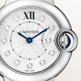 Buy Shop Cartier Ballon Bleu de Cartier Diamonds Silver Dial Silver Steel Strap Watch for Women - WE902073 USA Online