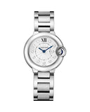 Buy Shop Cartier Ballon Bleu de Cartier Diamonds Silver Dial Silver Steel Strap Watch for Women - WE902073 USA Online