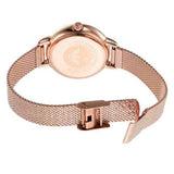 Buy Shop Emporio Armani Gianni T Bar Silver Dial Rose Gold Mesh Bracelet Watch For Women - AR1956 USA Online