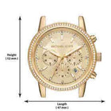 Buy Shop Michael Kors Ritz Chronograph Rose Dial Two Tone Steel Strap Watch for Women - MK6475 USA Online