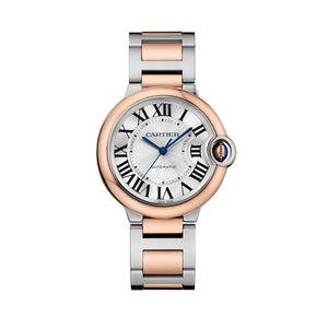 Buy Shop Cartier Ballon Bleu de Cartier Silver Dial Two Tone Steel Strap Watch for Women - W2BB0032 USA Online