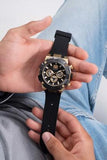 Buy Shop Guess Navigator Chronograph Black Dial Black Rubber Strap Watch for Men - GW0264G3 USA Online