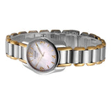 Buy Shop Tissot T Wave Mother of Pearl Dial Two Tone Steel Strap Watch for Women - T023.210.22.117.00 USA Online