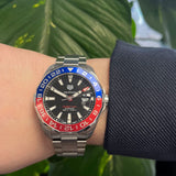 Buy Shop Tag Heuer Aquaracer GMT Caliber 7 Pepsi Black Dial Silver Steel Strap Watch for Men - WAY201F.BA0927 USA Online