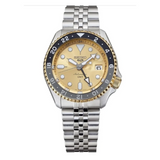 Buy Shop Seiko 5 Sports GMT Automatic 70th Anniversary Taiwan Limited Edition Gold Dial Silver Steel Strap Watch For Men - SSK044K1 USA Online