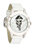 Buy Shop Marc Jacobs Miss Marc Pirate White Dial White Leather Strap Watch for Women - MBM1146 USA Online