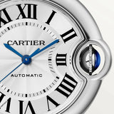 Buy Shop Cartier Ballon Bleu De Cartier Silver Dial Black Leather Strap Watch for Women - WSBB0028 USA Online