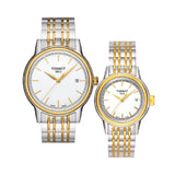 Buy Shop Tissot T Classic Carson Quartz White Dial Two Tone Steel Strap Watch for Men - T085.410.22.011.00 USA Online
