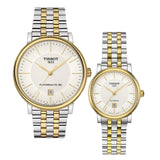 Tissot T Classic Carson Premium White Dial Two Tone Steel Strap Watch for Women - T122.207.22.031.00