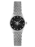 Gucci G Timeless Quartz Black Dial Silver Steel Strap Watch For Women - YA1265020