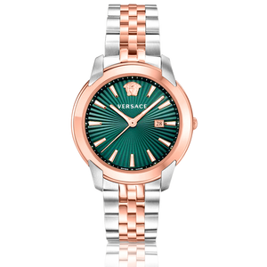 Buy Shop Versace V-Urban Green Dial Two Tone Steel Strap Watch for Men - VELQ00619 USA Online