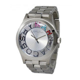 Buy Shop Marc Jacobs Henry Skeleton Silver Dial Silver Steel Strap Watch for Women - MBM3262 USA Online