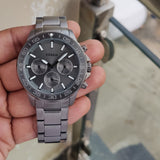 Buy Shop Fossil Bannon Multifunction Chronograph Grey Dial Grey Steel Strap Watch for Men - BQ2491 USA Online