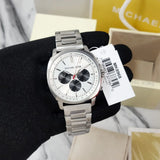 Buy Shop Michael Kors Sullivan Quartz White Dial Silver Steel Strap Watch For Men - MK8968 USA Online