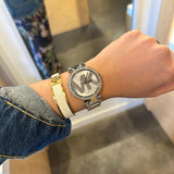 Buy Shop Michael Kors Parker Quartz Silver Dial Silver Steel Strap Watch For Women - MK6658 USA Online