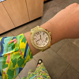 Buy Shop Michael Kors Camille Chronograph White Dial Gold Steel Strap Watch For Women - MK6994 USA Online