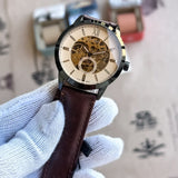 Buy Shop Fossil Neutra Automatic Skeleton White Dial Brown Leather Strap Watch for Men - ME3184 USA Online