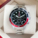 Buy Shop Fossil FB-03 Chronograph Black Dial Silver Steel Strap Watch for Men - FS5767 USA Online