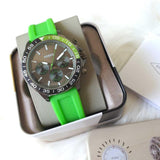 Buy Shop Fossil Bannon Chronograph Grey Dial Green Silicone Strap Watch for Men - BQ2501 USA Online