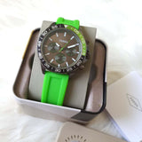 Buy Shop Fossil Bannon Chronograph Grey Dial Green Silicone Strap Watch for Men - BQ2501 USA Online