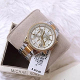 Buy Shop Michael Kors Ritz White Dial Two Tone Steel Strap Watch for Women - MK6474 USA Online