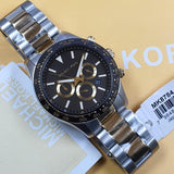 Buy Shop Michael Kors Layton Chronograph Black Dial Two Tone Steel Strap Watch For Men - MK8784 USA Online