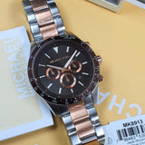 Buy Shop Michael Kors Layton Chronograph Black Dial Two Tone Steel Strap Watch For Men - MK8913 USA Online