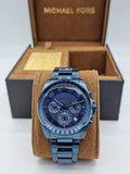 Buy Shop Michael Kors Brecken Chronograph Quartz Blue Dial Blue Steel Strap Watch For Men - MK6361 USA Online