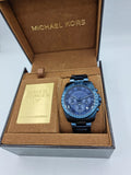 Buy Shop Michael Kors Brecken Chronograph Quartz Blue Dial Blue Steel Strap Watch For Men - MK6361 USA Online