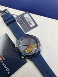 Buy Shop Tommy Hilfiger Digital Analog Blue Dial Blue Rubber Strap Watch For Men - 1791761 USA Online