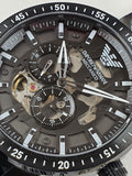 Buy Shop Emporio Armani Meccanico Automatic Black Dial Black Steel Strap Watch For Men - AR60054 USA Online