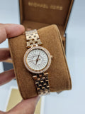 Buy Shop Michael Kors Darci Rose Gold Dial Silver Steel Strap Watch for Women - MK3446 USA Online