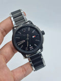 Buy Shop Tommy Hilfiger Sneaker Quartz Black Dial Two Tone Steel Strap Watch for Men - 1791619 USA Online
