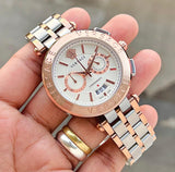 Buy Shop Versace V Extreme Chronograph White Dial Rose Gold Stainless Steel Watch for Women - VCN050017 USA Online