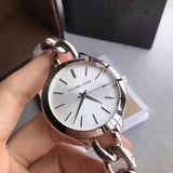 Buy Shop Michael Kors Slim Runway Silver Dial Silver Steel Strap Watch for Women - MK3279 USA Online