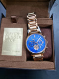 Buy Shop Michael Kors Bradshaw Quartz Blue Dial Rose Gold Steel Strap Watch For Women - MK5951 USA Online